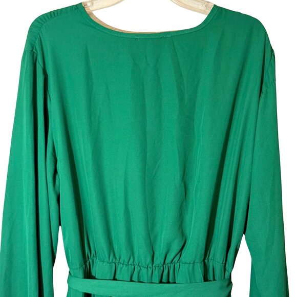 Prettygarden Women's Midi Long Puff Sleeve Flowy Green Dress - Size‎ XXL - Picture 11 of 11